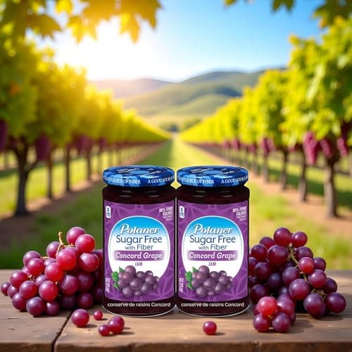 VALUBNDL: Polaner Sugar Free Concord Grape Jelly – 2 Pack (383g Jars) – 766g Total Bulk Supply – Keto Friendly & Diabetic Safe – 0g Added Sugar – High Fiber Fruit Preserves – VALUBNDL Signature Bundle — view 4