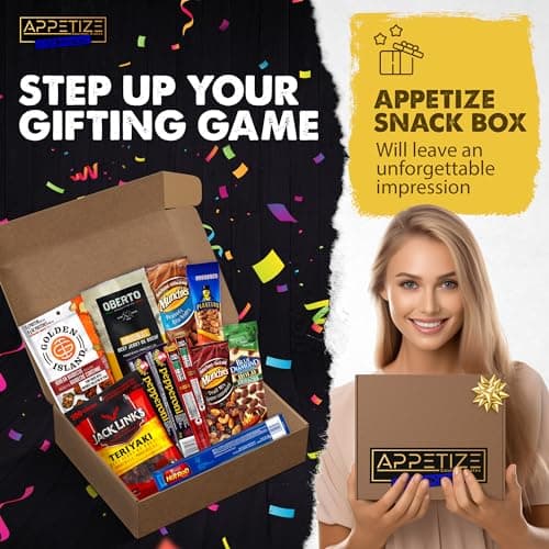 Birthday Gifts for Men & Birthday Card for Him - Beef Jerky Box - Carnivore Meat Snacks Birthday Gift Basket for Men - Great Birthday Gifts for Boyfriend , Best Gifts for Dads Birthday Gifts - Snack Box Birthday Gift for Husband - Overall Cool Birthday Gifts for Men, Dad Gifts and Gifts for Him ((12pcs) + Birthday Card) — view 4