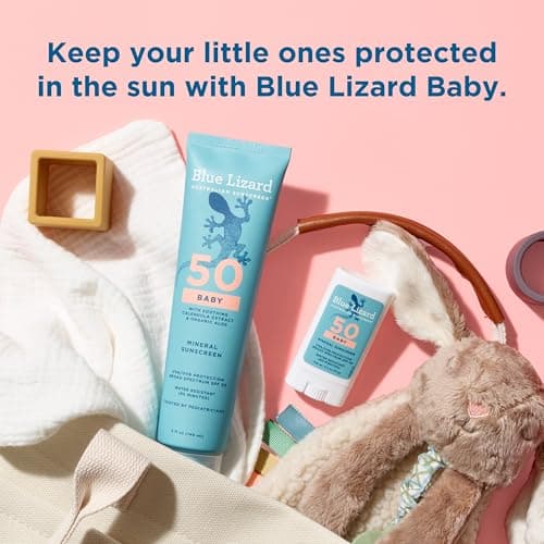 Blue Lizard BABY Mineral Sunscreen with Zinc Oxide, SPF 50+, Water Resistant, UVA/UVB Protection with Smart Cap Technology - Fragrance Free, 5 oz. Tube — view 7