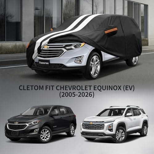 Multi-Layer Car Cover Custom Fit for Chevrolet Equinox(EV) (2005-2026), 100% Waterproof All Weather for Automobiles, Gift with Towel, Heavy Duty Car Covers for Rain Sun UV Protection with Door Zipper. — view 5