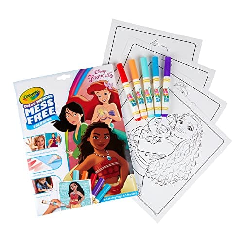 Crayola Color Wonder Glitter Paper, Disney Princess, Mess Free Colouring, Washable, No Mess, (75-2105) — view 3