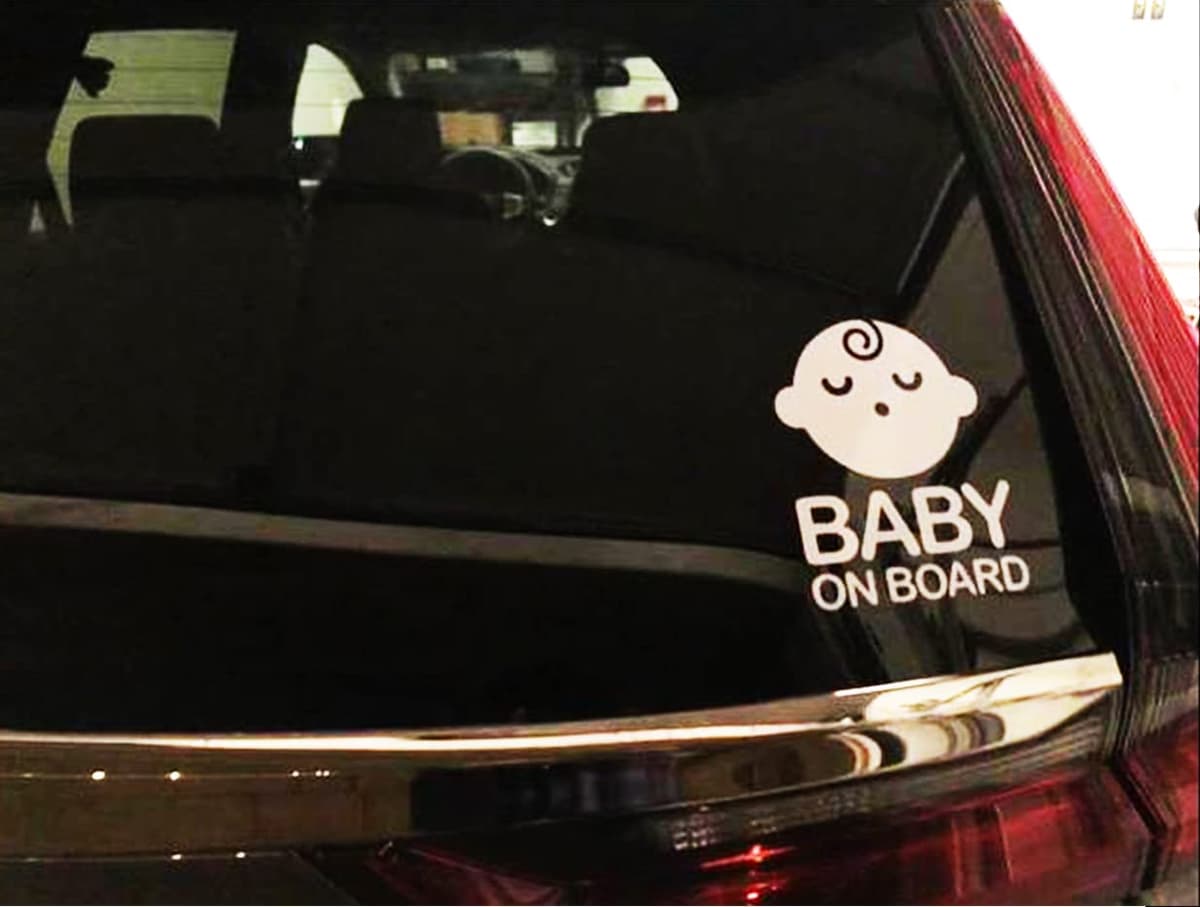 TOTOMO # ALI-020 Etiqueta adhesiva de bebé a bordo Signo de aviso de seguridad para autoventa - Seeling Baby Boy — view 6