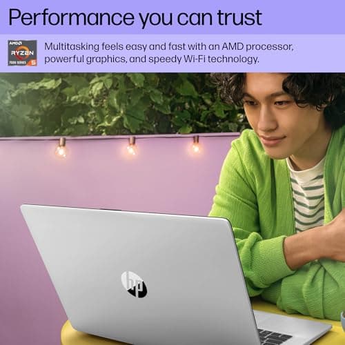 HP 17.3 inch Laptop, HD+ Display, AMD Ryzen 5 7520U, 16 GB RAM, 512 GB SSD, AMD Radeon Graphics, Windows 11 Home, Natural Silver, 17-cp2199nr — view 3
