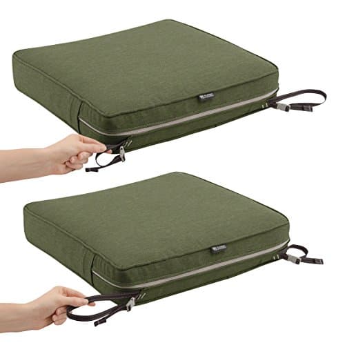 Classic Accessories 62-010-HFERN-EC Montlake Seat Cushion Foam and Slip Cover, Heather Fern, 21" Wide x 21" deep x 3" Thick — view 5