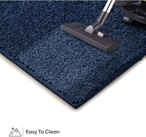 Ambiant Pet Friendly Solid Color Area Rugs Navy - 3' Hexagon, Indoor, Stain & Fade Resistant, Perfect for Living Room, Bedroom, Dining Room, Entryway, Doorway, Pet & Kids Friendly Rug, Wedding — view 3