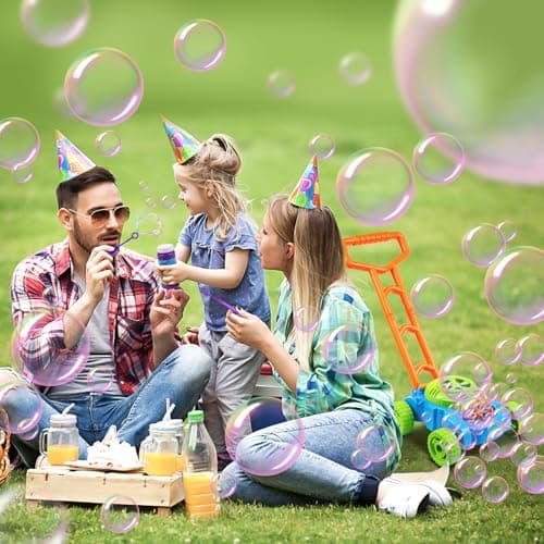 Lydaz Bubble Lawn Mower for Toddlers 1-3, Kids Bubble Machine for 1-Year-Old Boys Toy Gifts, Gardening Easter Basket Stuffers Birthday Toys, Push Summer Outdoor Toys for Preschool Baby Boys Age 1 2 3 — view 4