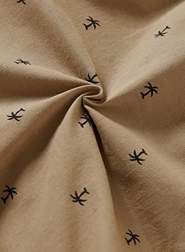 JMIERR Mens Summer Casual Chino Shorts, Coconut Tree Printed Khaki, 2XL — view 7