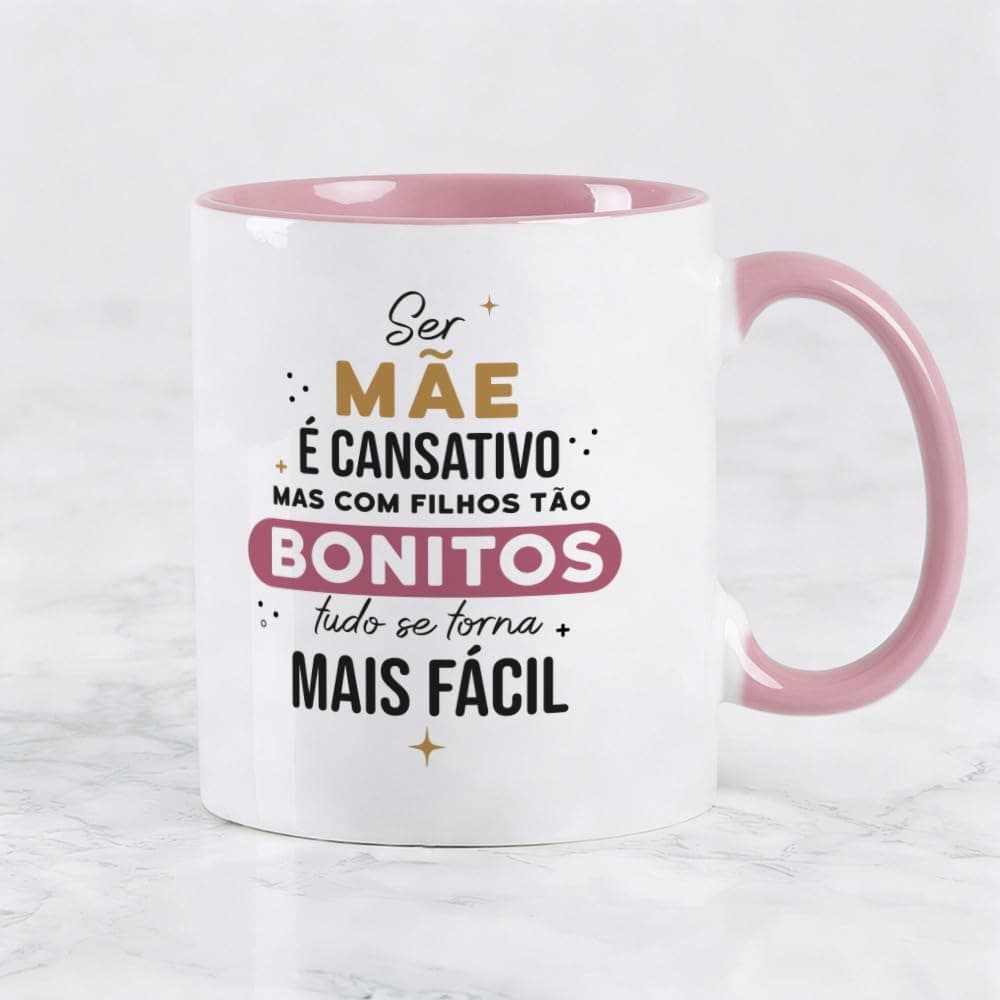 Wanapix | Caneca Dia da Mãe | 325 ml | Adequada para Máquina de Lavar Louça e Micro-ondas | Diferentes Designs (Filhos bonitos) — view 3