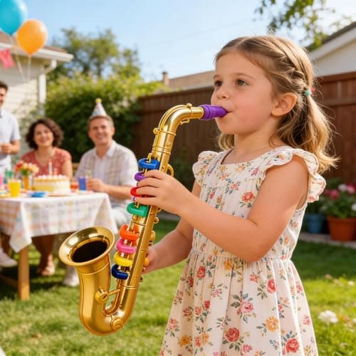 Toy Saxophone for Kids, Saxophone Instrument, Educational Toy, for Boys Girls Party Birthday Holiday School Performance Stage Role Playing Talent Show