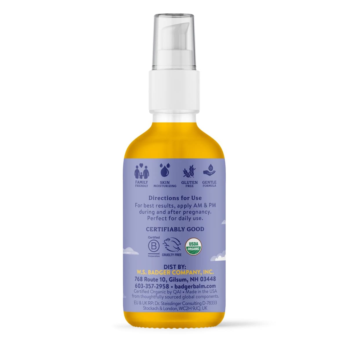 Organic Belly Oil, Rose & Vanilla, 4 fl oz (118 ml) — view 2