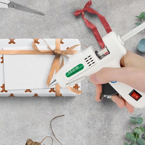 SHJADE Hot Glue Gun with 30 Glue Sticks, 20W Mini Hot Melt Gun Kit(White) — view 8