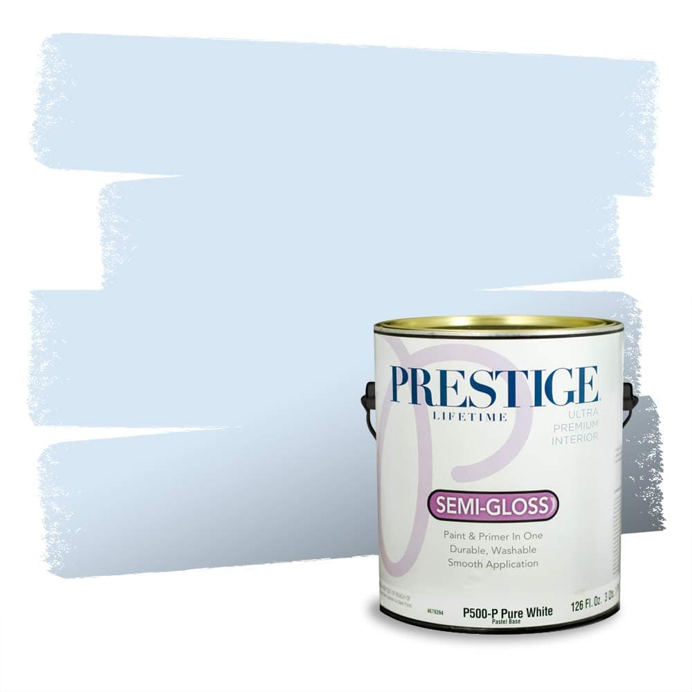 PRESTIGE Paints Interior Paint and Primer In One, 1-Gallon, Semi-Gloss, Comparable Match of Valspar* Dewdrop*