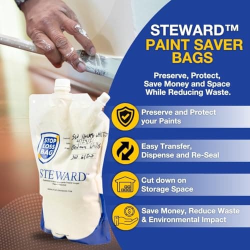 StopLossBags 8 Reusable Paint Storage Bags – Airtight Paint Saver Pouches with Funnel & Clip for Easy Pouring, Mixing & Dispensing – Durable Solution for DIY & Pro Painters. 8-Pack, 1 Liter Each — view 4
