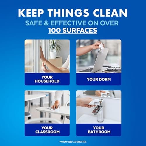 LYSOL Disinfecting Wipes, All Purpose Cleaner, Multi-Surface Antibacterial Cleaning Wipes, Household Cleaning Supplies, Dorm Essentials, Lemon & Lime Blossom Scent, 80 ct. (4 Pack) — view 3