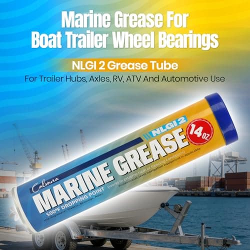 Calvana Marine Grease Tube 14Oz, Waterproof High Temperature Wheel Bearing Grease Lubricant, NLGI 2 Grade, for Boat Trailer Bearings, Grease Gun, Automotive, Truck, RV — view 2