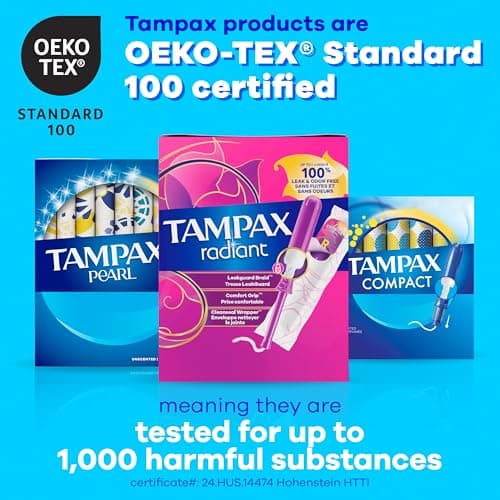 Tampax Pearl Tampons, with LeakGuard Braid, Super Absorbency, Unscented, 50 Count — view 7