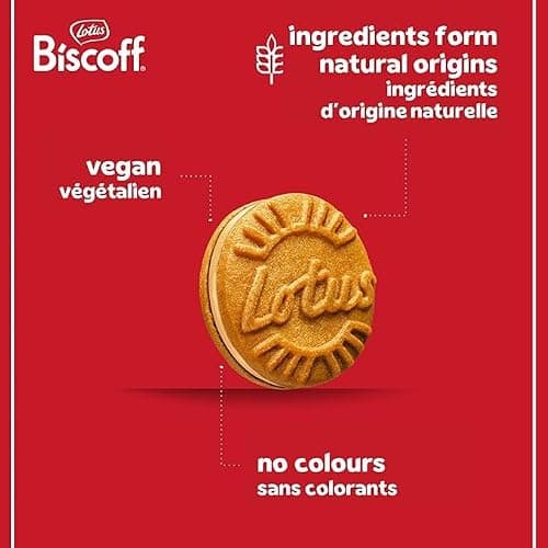 Lotus Biscoff Sandwich Cookies with Biscoff Cream Filling, 2 Packs x 110g (11 Sandwich Cookies per Pack), Ingredients from Natural Origin, Vegan, No Colours or Added Flavours - 22 cookies — view 3