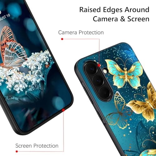 GUAGUA for Samsung Galaxy A37 5G Case, Glow in Dark Cute Butterfly Pattern Noctilucent Luminous Samsung A37 5G Cases Women Men Gifts Shockproof Protective Phone Case for Galaxy A37 5G — view 8