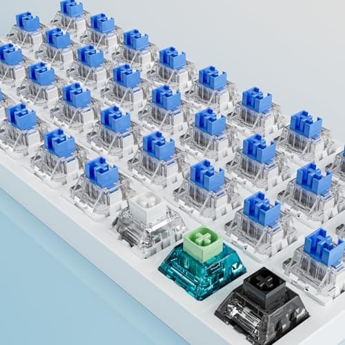 Outemu 108Pcs Keyboard Clickers for 3D Prints,Clicky Blue Keyboard Switches — view 5