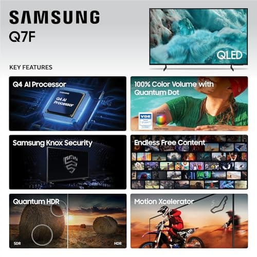 Samsung 43-Inch Class QLED Q7F Series Samsung Vision AI Smart TV (2025 Model, 43Q7F) Quantum HDR, Object Tracking Sound Lite, Q4 AI Gen1 Processor, 4K upscaling, Gaming Hub, Alexa Built-in — view 3