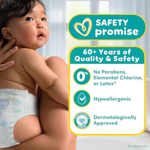 Pampers Swaddlers Diapers, Size 4 (15-34 lbs), 150 Count, Absorbent, Keeps Baby Dry and Comfortable, Skin Safe Disposable Baby Diaper — view 3