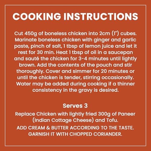 Meals Delight Butter Chicken Simmer Sauce – Easy Indian Curry Sauce for Chicken, Paneer or Vegetables | Rich Tomato & Cashew Sauce | Mild & Creamy | Gluten-Free | Shelf-Stable | 12.6 oz Pack of 3 — view 5