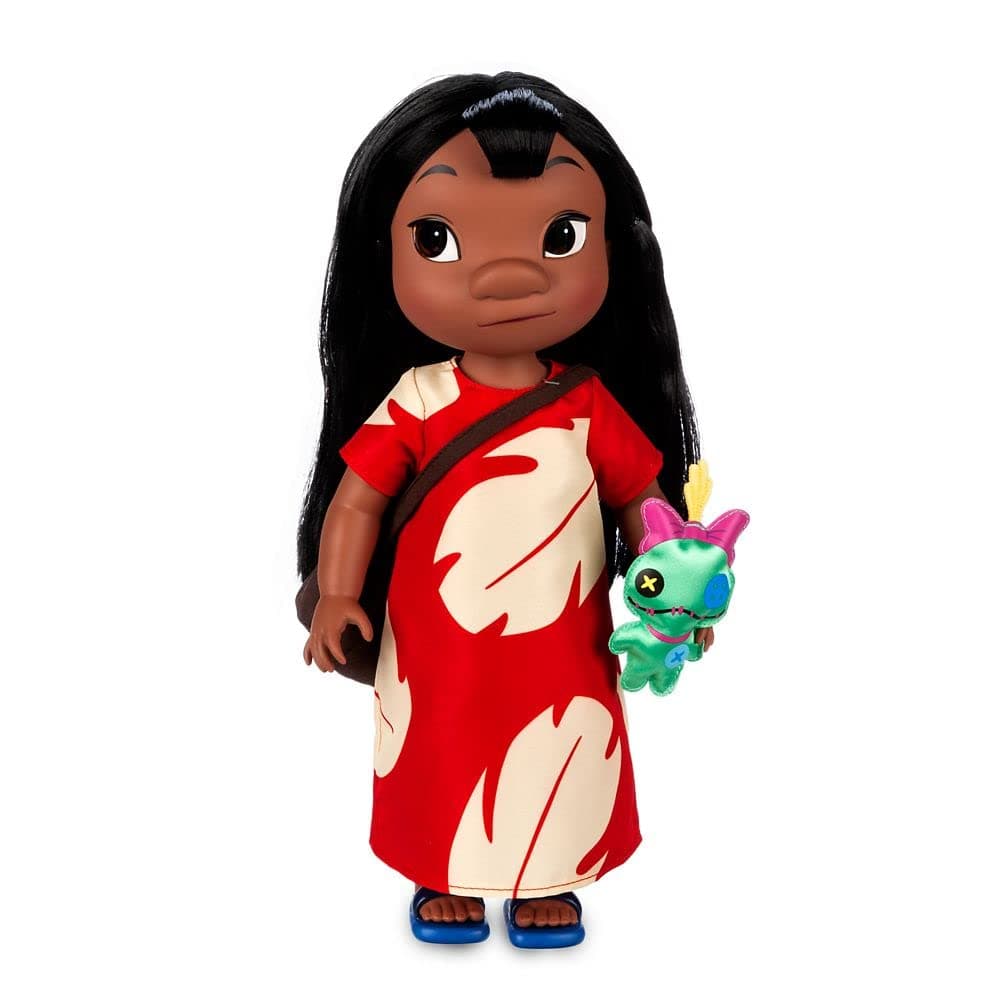 Disney Store: muñeca niña coleccionable de Campanilla (colección Animators), Peter Pan, 39 cm, pelo enraizado y traje realistas, peluche del cocodrilo Tic Tac en raso acolchado, para mayores de 3 años — view 7