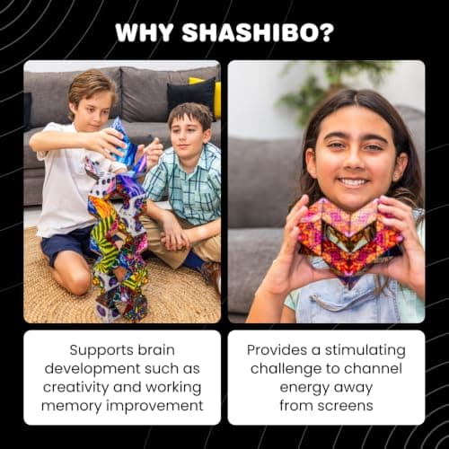 SHASHIBO Shape Shifting Box - Award-Winning, Patented Fidget Box w/ 36 Rare Earth Magnets - Transforms Into Over 100 Shapes, Download Fun in Motion Toys Mobile App (Original Series - Elements) — view 3