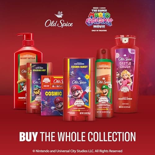 Old Spice Bar Soap for Men, x The Super Mario Galaxy Movie, Cold Pressed with Grit, Made with Natural Oils & Plant Based Cleanser, Star Showers with Juicy Pear & Cedarwood Scent, 5.0 oz — view 9