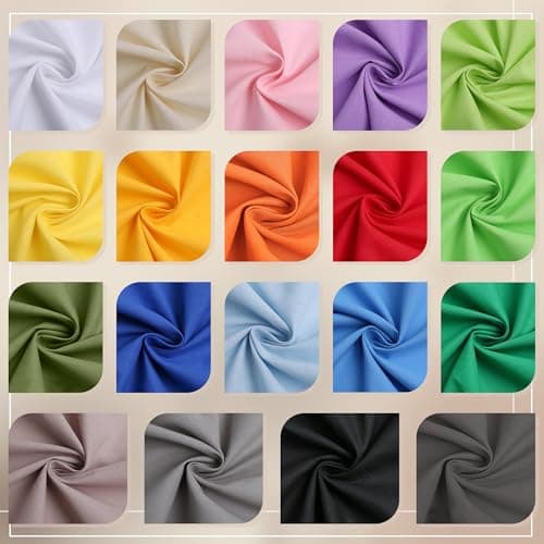 Orange Cotton Fabric, Natural 100% Cotton Poplin Fabric by The Yard 59 Inches Wide Lining Fabric for Sewing Apparel Cloth Soft Embroidery Quilting, 1 Yard — view 3