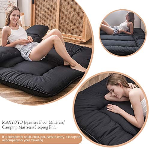 MAXYOYO Japanese Floor Mattress 4" Thick Full Size Foldable Futon Mattress — view 7