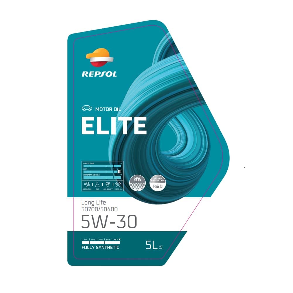 REPSOL aceite lubricante sintético de larga duración (Long Life) para coche ELITE LONG LIFE 50700/50400 5W-30 5L — view 2