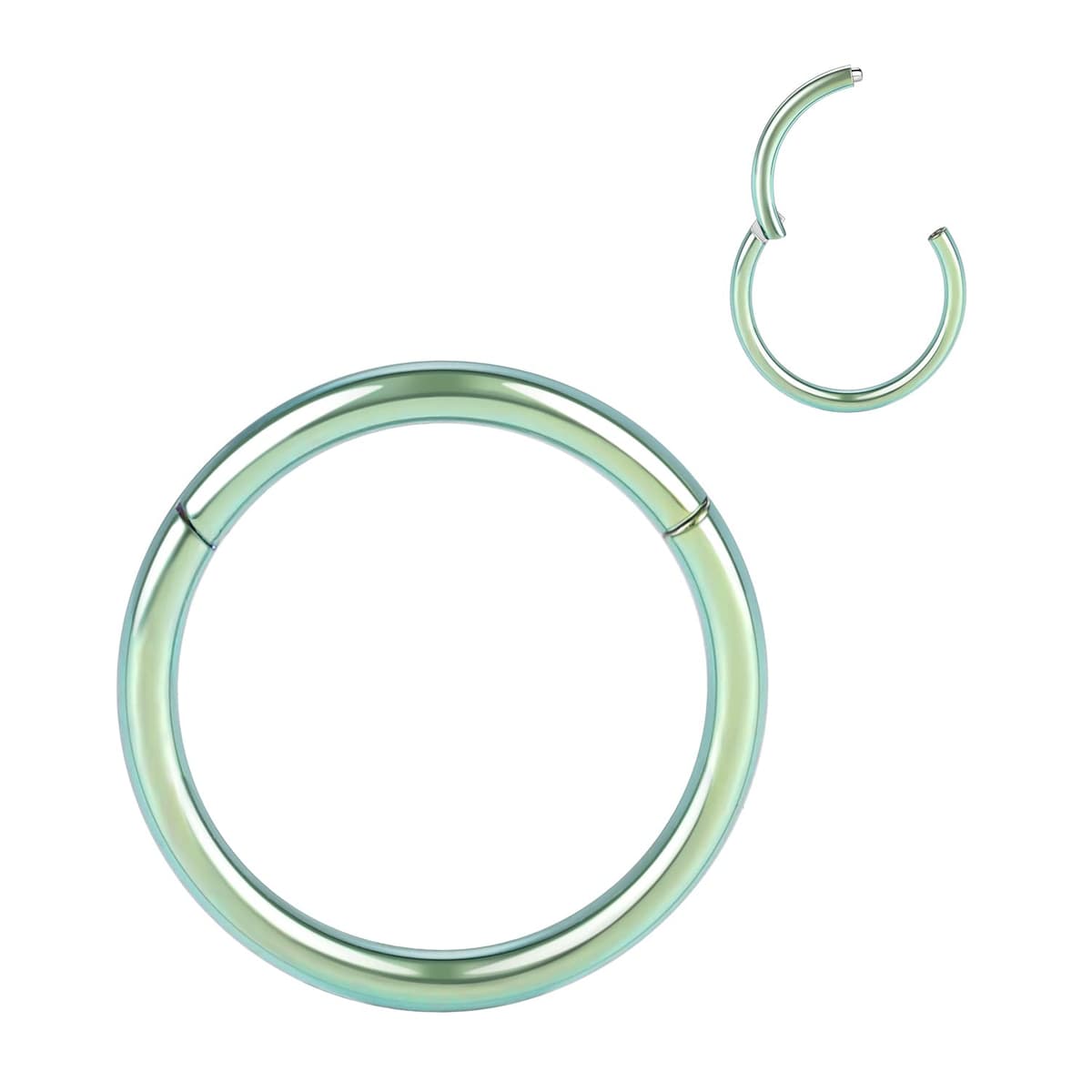 AROWRO 316L Surgical Steel Hinged Nose Rings Hoop 20G 18G 16G 14G 12G 10G 8G 6G 4G Seamless Piercing Rings for Nose Septum Cartilage Helix Tragus Conch Rook Daith Lobe Diameter 6mm to 14mm — view 15