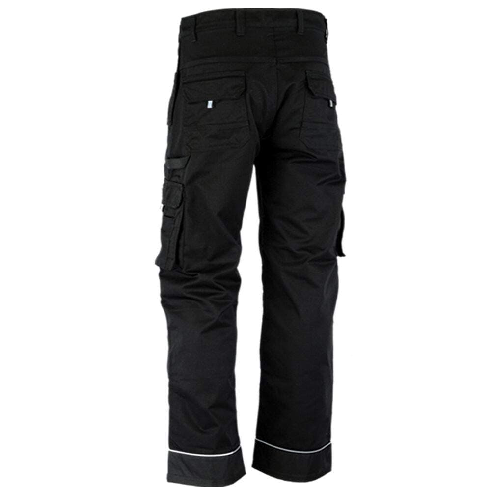 WrightFits Men Pro-11 Work Trousers Black - Heavy Duty Safety Combat Cargo Pant - Multi Pockets & Knee Pad Pockets - Triple Stitched -Durable Work wear (28W-48W) — view 9