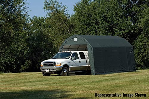 ShelterLogic ShelterCoat Barn Style Garage, Green, 12 x 28 x 11 ft. — view 2