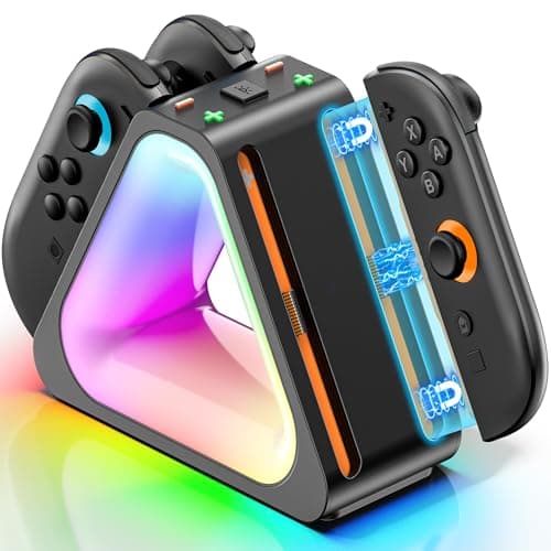 for Mac Game Charging Dock for 2025 Nintendo Switch 2 Joypad,Joypad 2 Controller Charging Docking Station, Ergonomics & Magnetic Fast Charger Dock Station with Charging Cable