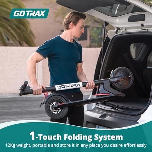 Gotrax GXL V2 Electric Scooter, 8.5" Tire, Max 15 Km and 25Km/h Speed By 250W Motor, EABS and Rear Disk Brake, Lightweight Aluminum Alloy Frame Cruise Control Foldable Escooter for Adults, Black — view 3