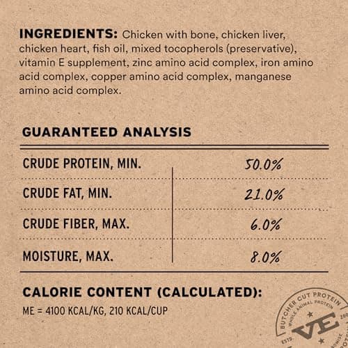 Vital Essentials Freeze Dried Dog Food, Raw Chicken Crunchy Mini Nibs | Complete Meal or Topper | 96% Chicken, Organs & Bone | Limited Ingredient, High Protein, Grain Free Dry Dog Food | 5.5 oz Bag — view 2