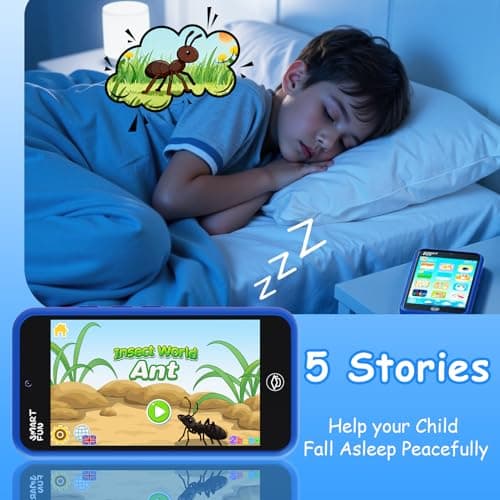 Kids Toys Smart Phone, 3.97" Touchscreen, Dual Camera with Stickers, 220+ Educational Puzzle Games, Toddler Learning Toys with Parental Control, Birthday Gifts for Kids Age 3-12 — view 4