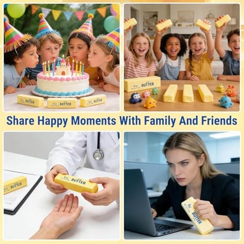 Cheese Squishy Toy, Slow-Rising Cheese Squishy Squeeze Block, Stress Balls for Adults, Stress & Anxiety Relief Fidget Gift,Stress-Relief Set for the Office and Classroom (Style A) — view 2