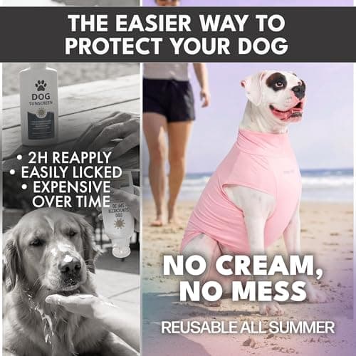 Spark Paws Sunblock Dog T-Shirt, SPF30 Protection, Lightweight Breathable Quick Dry for Dogs with Sensitive Skin - Purple & Pink (Set of 2) - 3XL — view 4