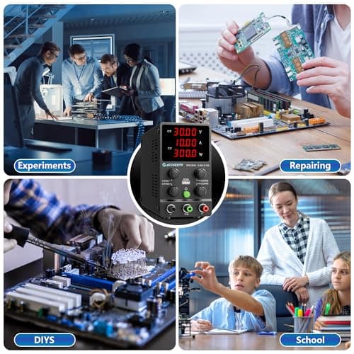 Jesverty DC Power Supply Variable, 0-30V 0-10A Adjustable Switching DC Regulated Bench Power Supply with High Precision 4-Digit LED Display, 5V/2A USB Port, Coarse and Fine Adjustment SPS-3010 — view 5