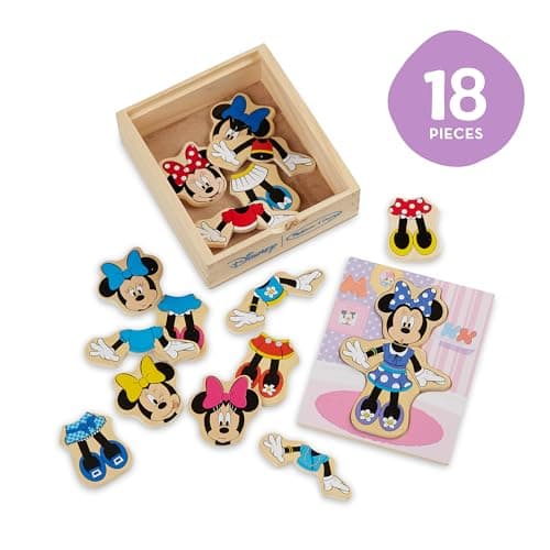 Melissa & Doug Disney Minnie Mouse Dress-Up Puzzle, 18 Pieces Mix and Match Outfits, Sorting & Matching Toy with Storage Case, Educational Puzzle for Toddlers Ages 3+ — view 2