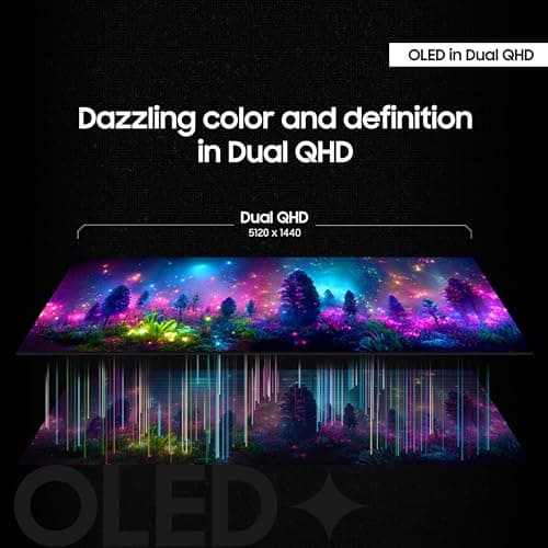 Samsung 49" Odyssey OLED G9 (G91SD) Dual QHD QD-OLED G-Sync Compatible Curved Gaming Monitor, 144Hz, 0.03ms, AMD FreeSync Premium Pro, Ergonomic Stand, 3 Year Warranty, LS49DG910SNXZA — view 3