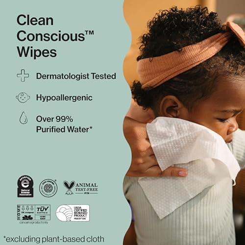 The Honest Company Hypoallergenic Multi-Use Baby Wipes for Sensitive Skin, Sunburst, 864 Count — view 5
