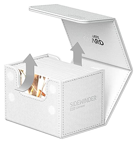 Ultimate Guard Sidewinder 100+, Deck Box for 100 Double-Sleeved TCG Cards, White, Magnetic Closure & Microfiber Inner Lining for Secure Storage — view 4