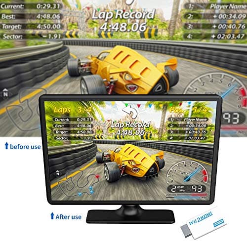 Xahpower Wii to HDMI Converter, Wii HDMI Adapter 1080P for Full HD Device with 3,5mm Audio Jack&HDMI Output Compatible with Nintendo Wii, Wii U, HDTV, Monitor-Supports All Wii Display Modes 720P — view 6