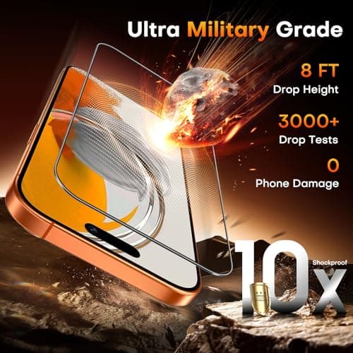 TOCOL for iPhone 17 Pro Max Screen Protector/iPhone 16 Pro Max Screen Protector 6.9-Inch Instant Installation Tempered Glass HD Clear Full Coverage Protection Case Friendly 2 Pack — view 6