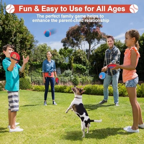 Toss and Catch Ball Game, Kids Toddler Baseball Glove & Catch Ball Toys, Outdoor Games for Family, Toys for Beach Yard Pool Outside, Birthday Easter Gift for Ages 3 4 5 6 7 8-12 Year Old Boys Girls — view 4