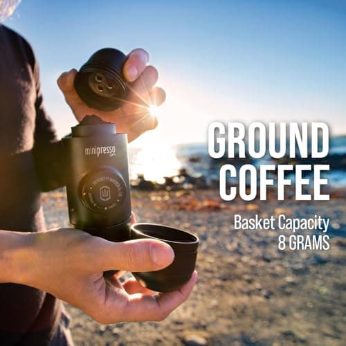 Wacaco Minipresso GR, Portable Espresso Machine, Compatible Ground Coffee, Hand Coffee Maker, Travel Gadgets, Manually Operated, Perfect for Camping, Hiking — view 3